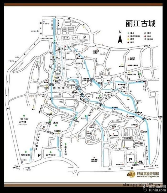 丽江古城地图 四方街图片