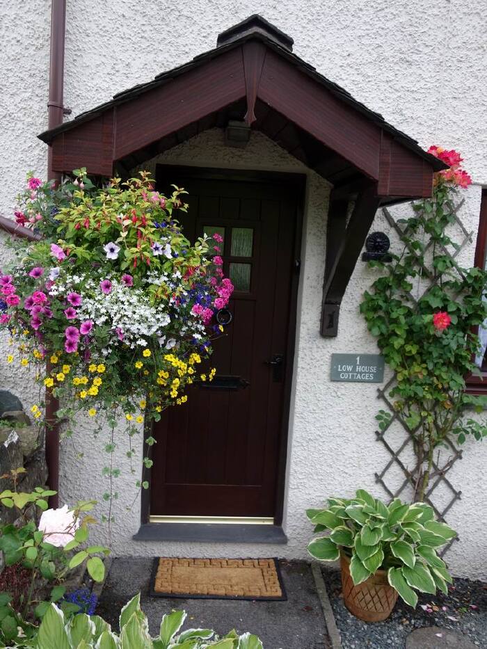 门前的鲜花在怒放