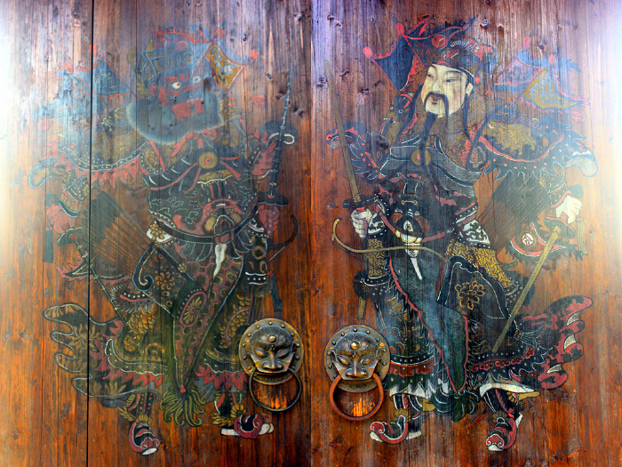 古代门上贴什么画,贴门上的画叫什么,大门贴的画叫什么_大山谷图库
