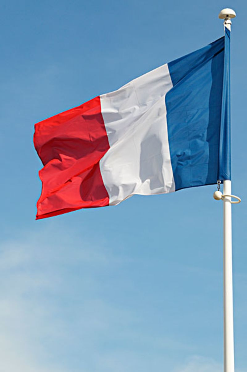 法国白色国旗图片