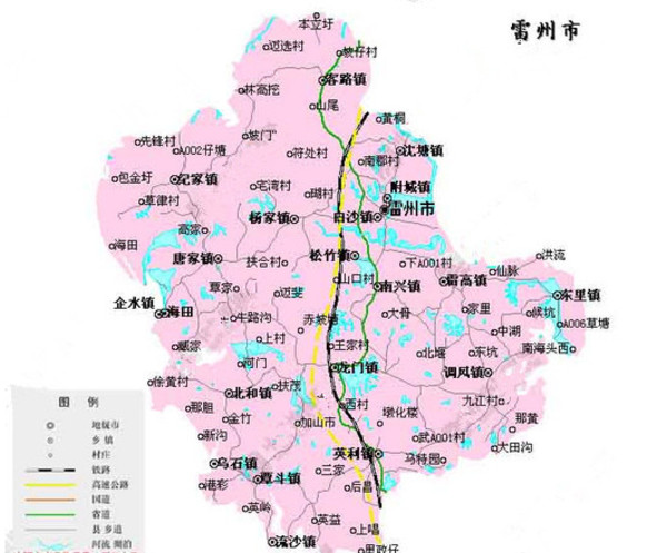 湛江雷州地图