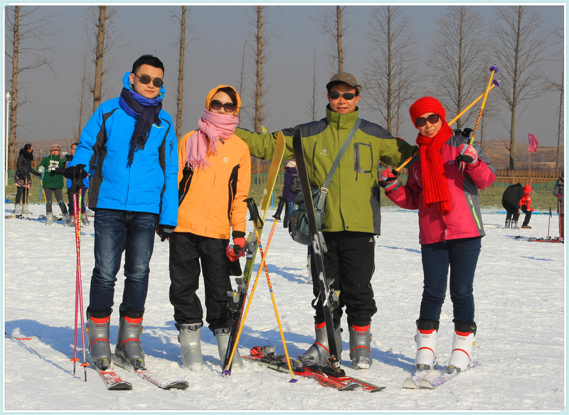 五蓮山滑雪場上盡情奔放