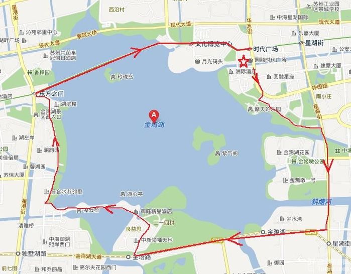 苏州金鸡湖街道地图图片