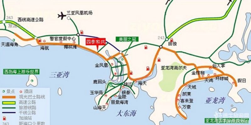 大東海市區有202路公交車(一元),貫穿三亞市,到哪都非常方便,每5分佑