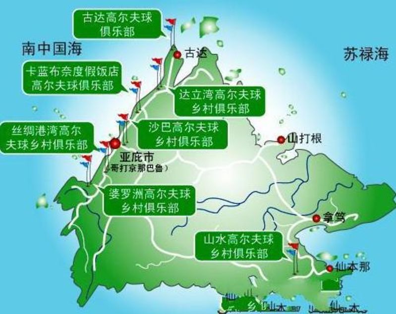 马来西亚沙巴旅游地图