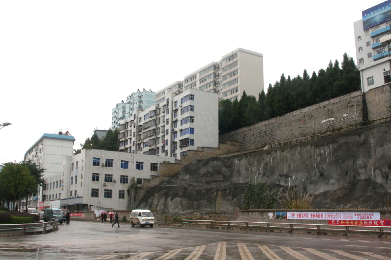 2008年11月所摄的巴东新城街道一角