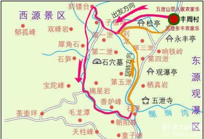 五泄风景区地图图片