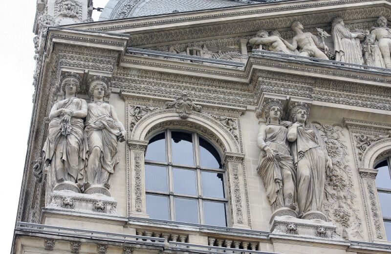 作 者 : eugene  guillaume卢浮宫pavillon turgot大厦,南立面顶窗